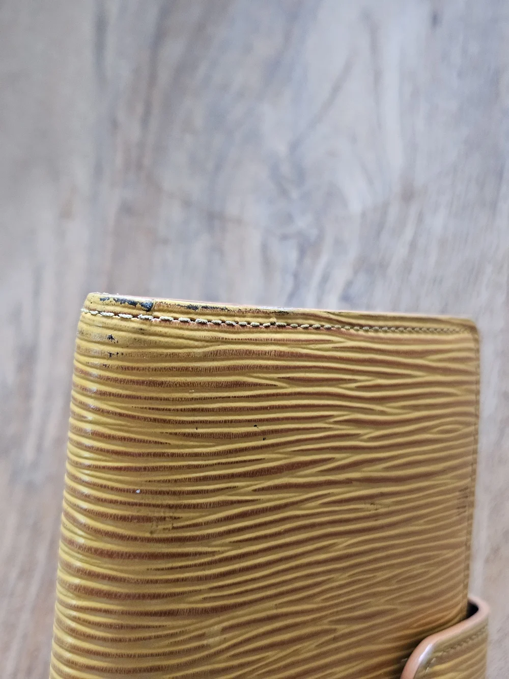 Louis Vuitton Yellow Epi Leather Agenda Cover with Snap